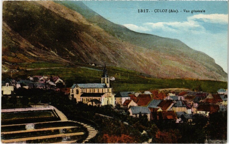 Carte postale ancienne Culoz Vue Generale France à Culoz