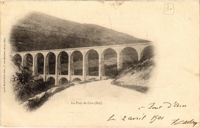 Carte postale ancienne Cize Le Pont France