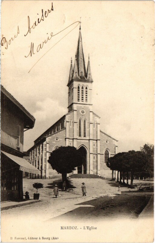 Carte postale ancienne Marboz L'Eglise France à Marboz