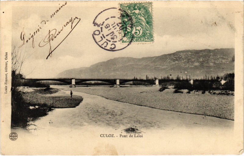Carte postale ancienne Culoz Pont de Laloi France à Culoz