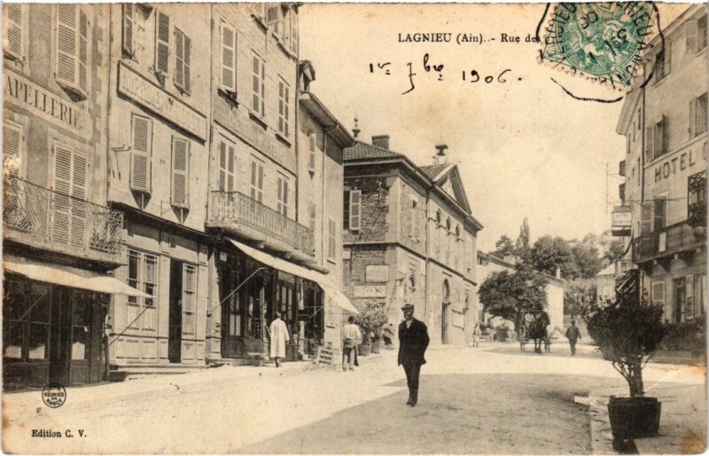 Carte postale ancienne Lagnieu La Rue France à Lagnieu