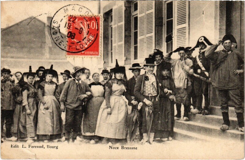 Carte postale ancienne Noce Bressane France