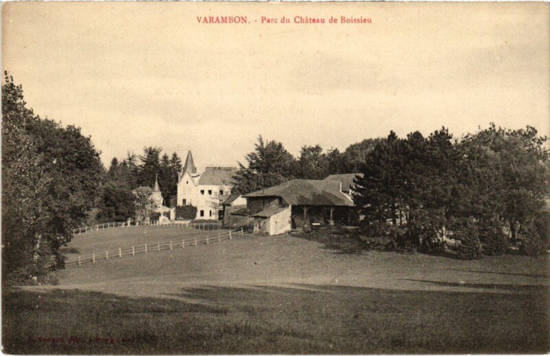 Carte postale ancienne Varambon Parc du Chateau de Boissieu France à Varambon