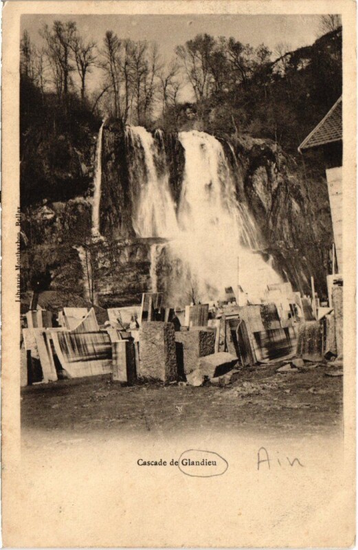Carte postale ancienne Cascade de Glandieu France à Brégnier-Cordon