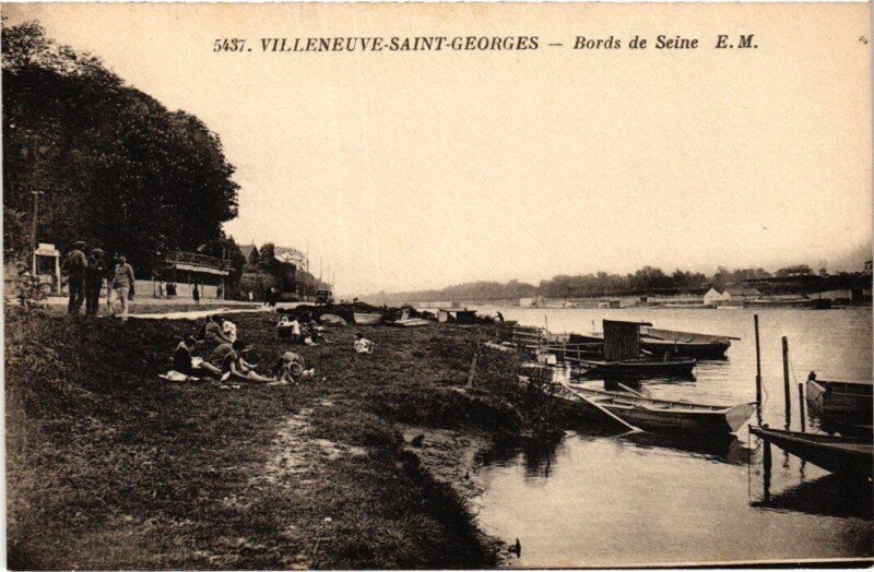 Carte postale ancienne Villeneuve Saint-Georges Bords de Seine à Villeneuve-Saint-Georges