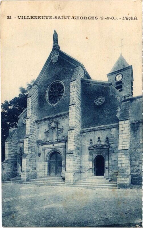 Carte postale ancienne Villeneuve Saint-Georges Eglise à Villeneuve-Saint-Georges