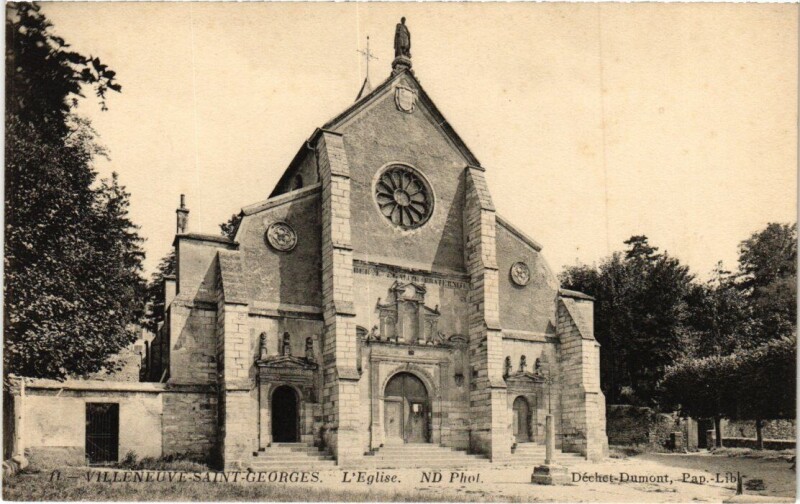 Carte postale ancienne Villeneuve Saint-Georges Eglise à Villeneuve-Saint-Georges