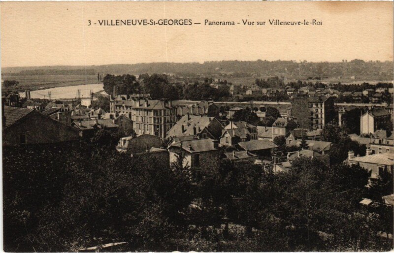 Carte postale ancienne Villeneuve Saint-Georges panorama à Villeneuve-Saint-Georges