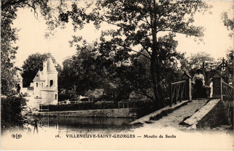 Carte postale ancienne Villeneuve Saint-Georges Moulin de Senlis à Villeneuve-Saint-Georges