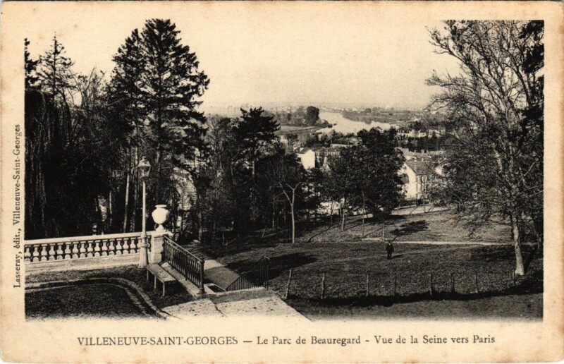 Carte postale ancienne Villeneuve Saint-Georges Parc de Beauregard à Villeneuve-Saint-Georges