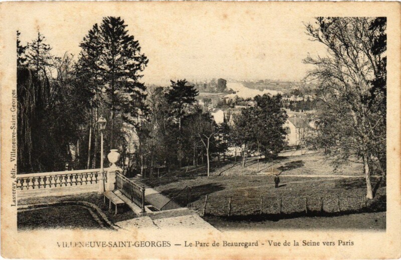 Carte postale ancienne Villeneuve Saint-Georges Parc de Beauregard à Villeneuve-Saint-Georges