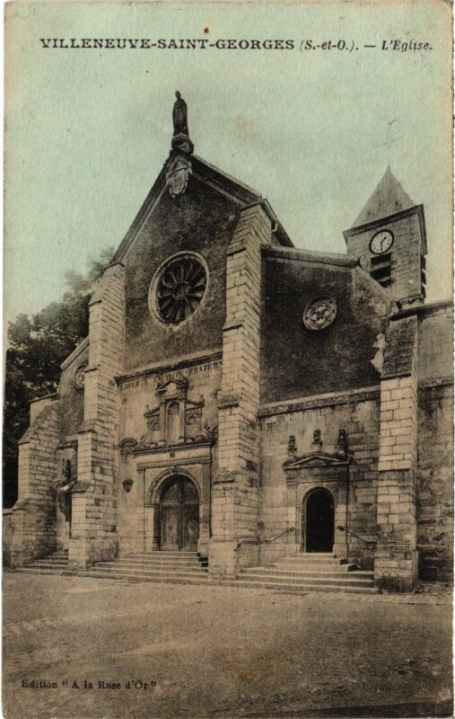 Carte postale ancienne Villeneuve Saint-Georges Eglise à Villeneuve-Saint-Georges