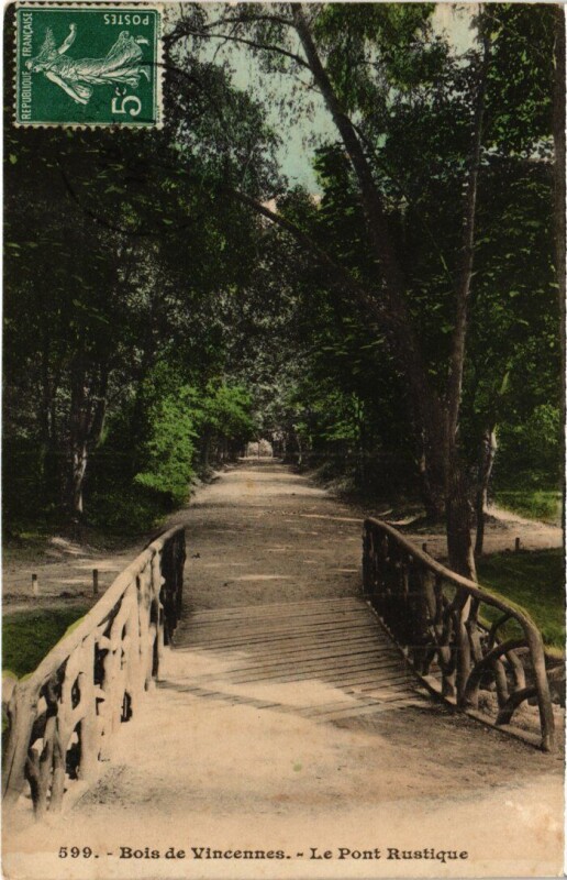 Carte postale ancienne Vincennes Pont Rustique à Vincennes