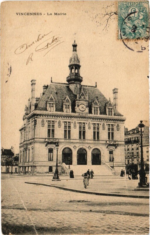 Carte postale ancienne Vincennes La Mairie à Vincennes