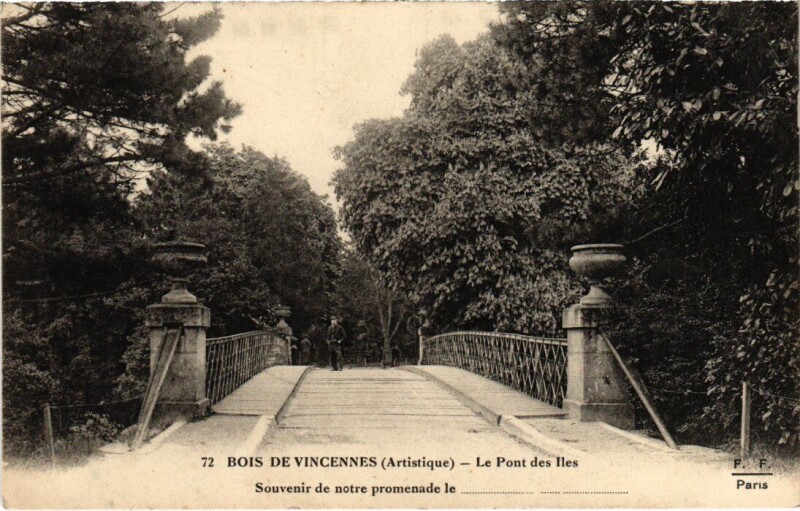 Carte postale ancienne Vincennes Pont des Iles à Vincennes