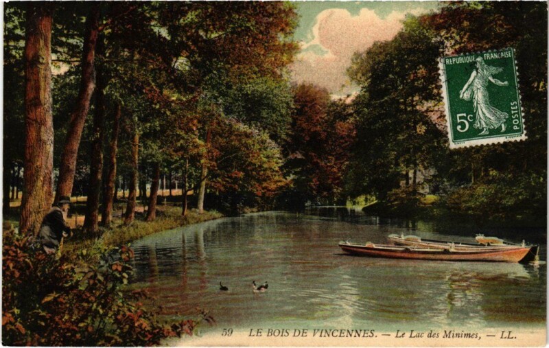 Carte postale ancienne Vincennes Lac des Minimes à Vincennes