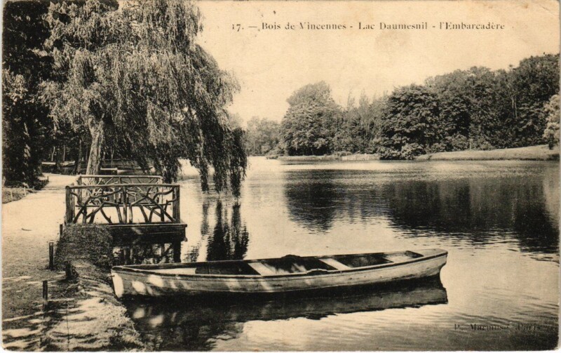 Carte postale ancienne Vincennes Lac Daumesnil embarcadere à Vincennes