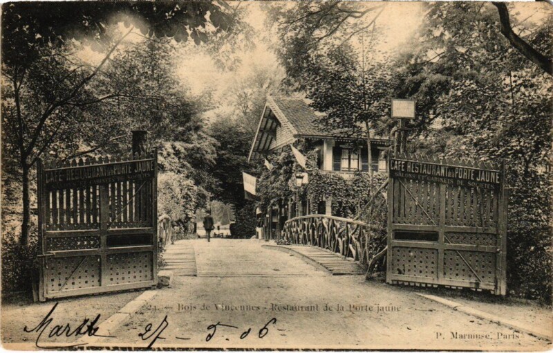 Carte postale ancienne Vincennes Restaurant de la Porte Jaune à Vincennes