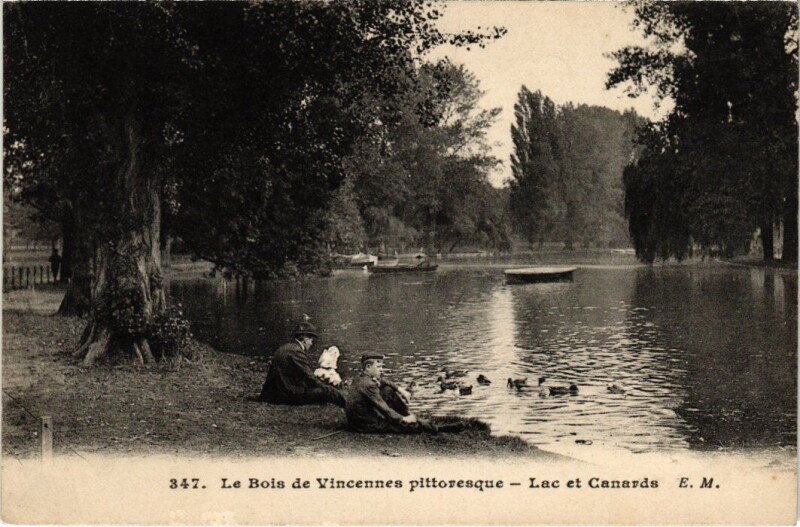 Carte postale ancienne Vincennes Lac et Canards à Vincennes