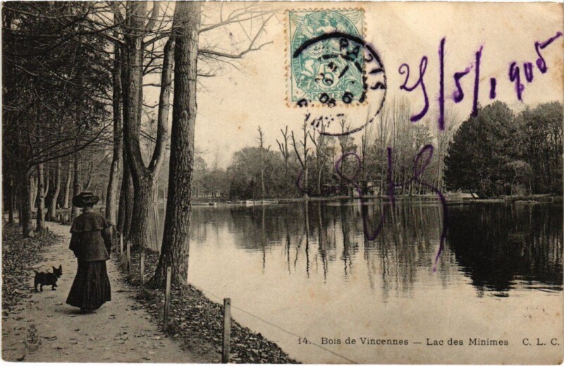 Carte postale ancienne Vincennes Lac des Minimes à Vincennes