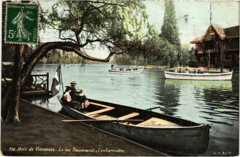Carte postale ancienne Vincennes Lac Daumesnil embarcadere à Vincennes