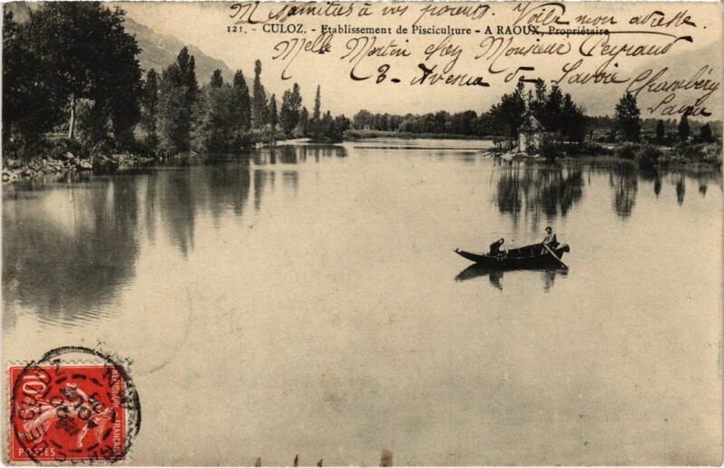 Carte postale ancienne Culoz Etablissement de Pisciculture France à Culoz