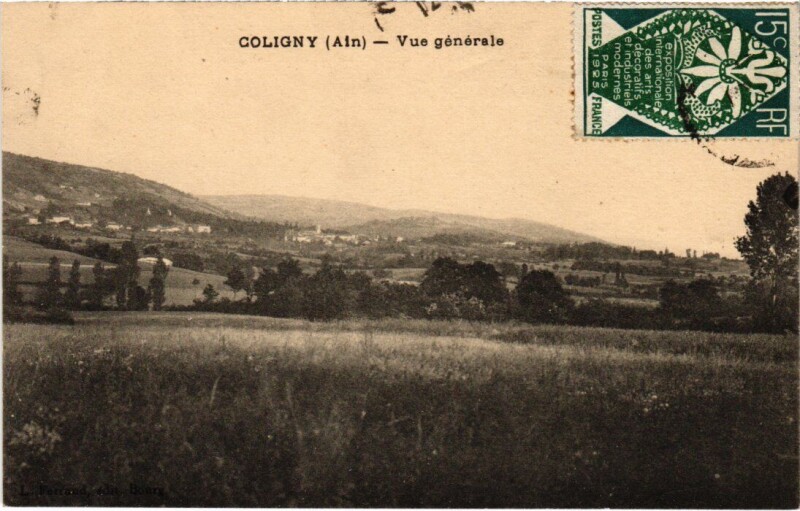 Carte postale ancienne Coligny Vue Generale France à Coligny