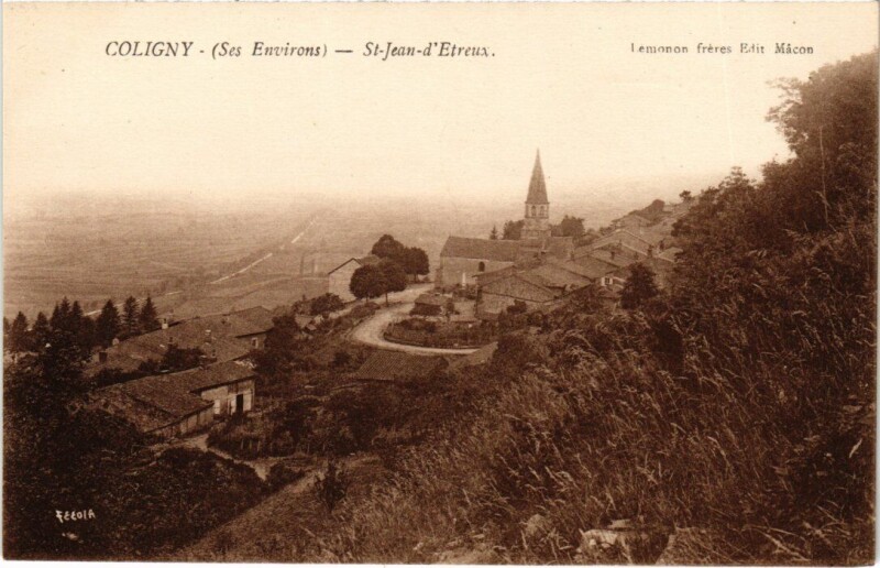 Carte postale ancienne Coligny St.Jean d'Etreux France à Coligny