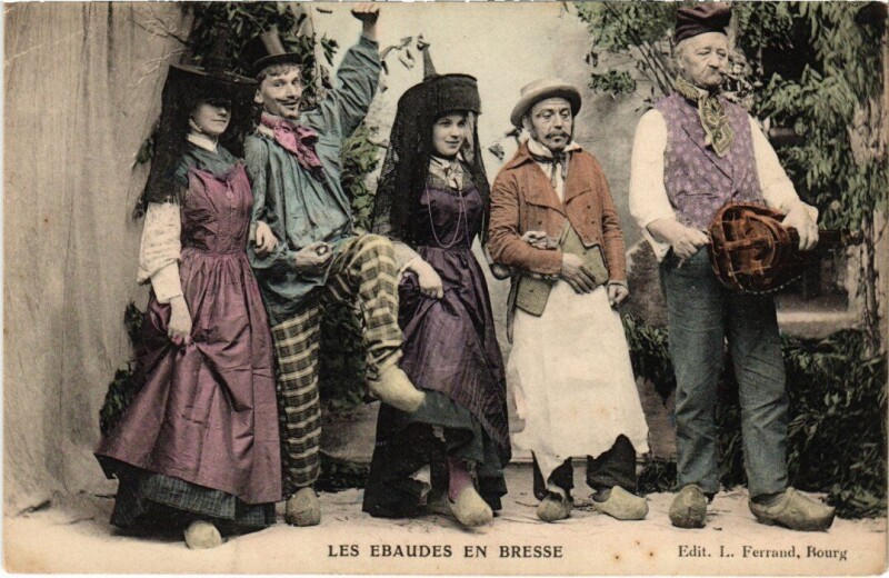 Carte postale ancienne Les Ebaudes en Bresse France