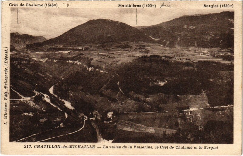 Carte postale ancienne Chatillon de Michaille La vallee France