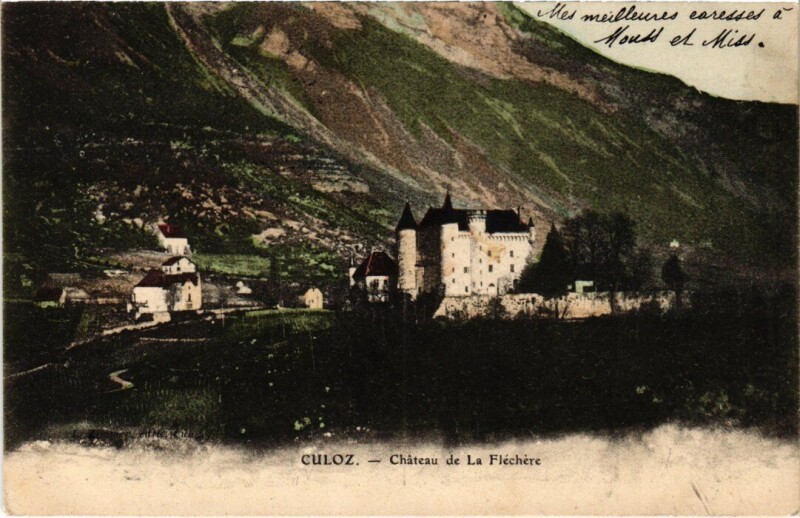 Carte postale ancienne Culoz Chateau de La Flechere France à Culoz