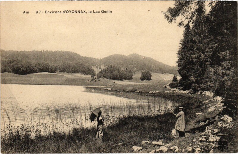 Carte postale ancienne Environs de Oyonnax Le Lac Genin France à Oyonnax