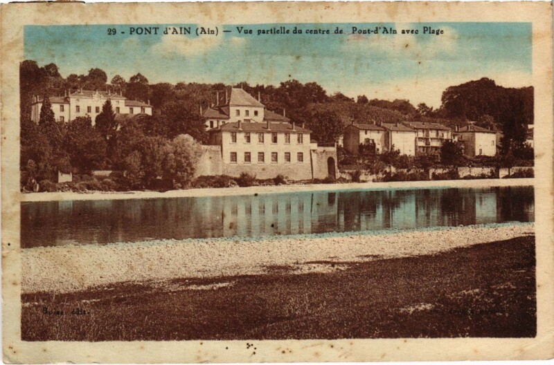 Carte postale ancienne Pont d'Ain Vue partielle du centre France à Pont-d'Ain