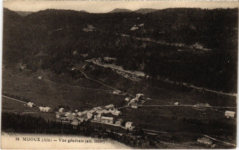 Carte postale ancienne Mijoux Vue Generale France à Mijoux
