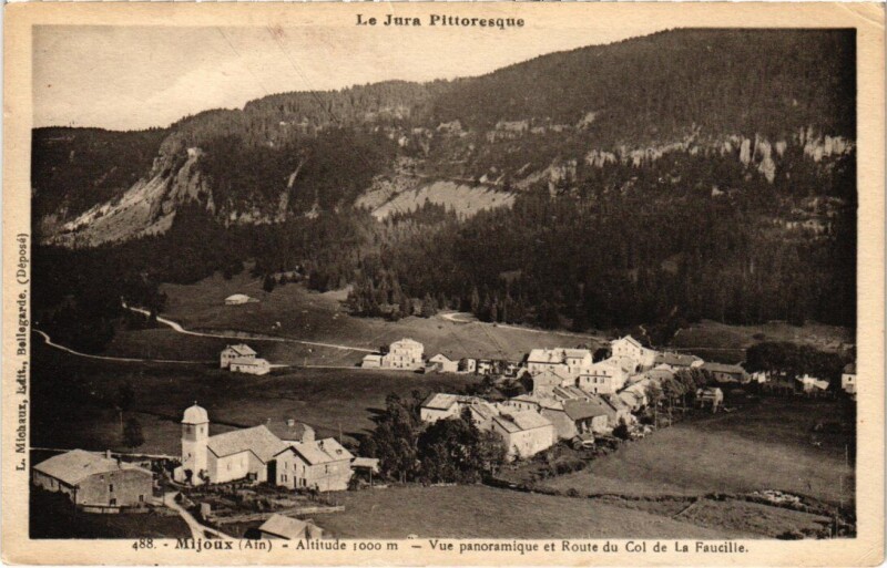 Carte postale ancienne Mijoux Vue panoramique France à Mijoux