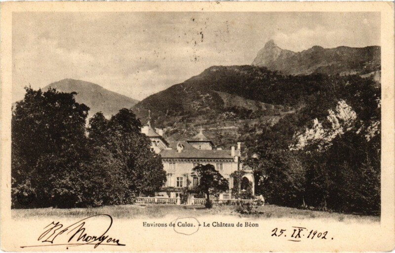 Carte postale ancienne Environs de Culoz Le Chateau de Beon France à Culoz