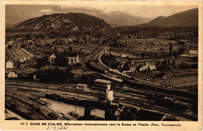 Carte postale ancienne Gare de Culoz France à Culoz