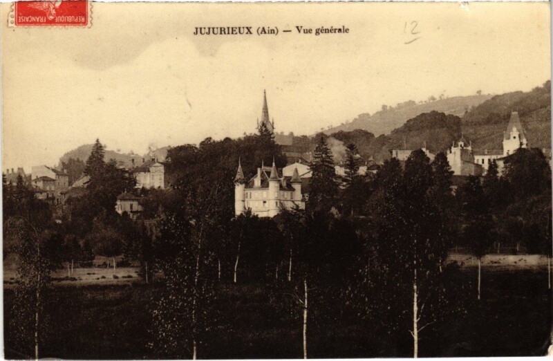 Carte postale ancienne Jujurieux Vue Generale France à Jujurieux