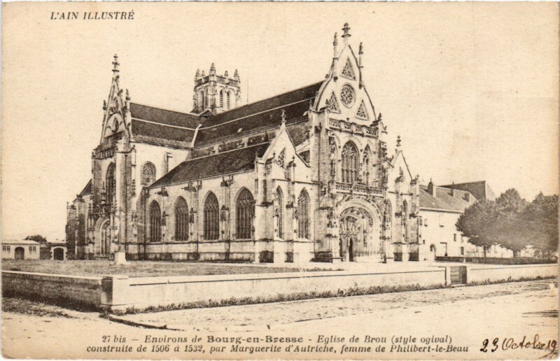 Carte postale ancienne Bourg en Bresse Eglise de Brou France à Bourg-en-Bresse