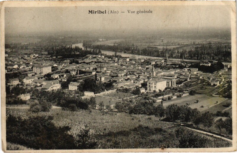 Carte postale ancienne Miribel Vue Generale France à Miribel