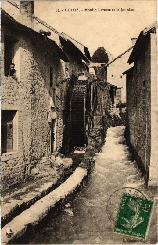 Carte postale ancienne Culoz Moulin Laresse et le Jourdan France à Culoz