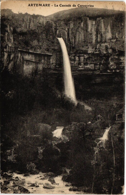 Carte postale ancienne Artemare La Cascade de Cerveyrieu France à Artemare