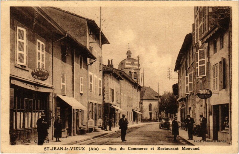 Carte postale ancienne St.Jean le Vieux Rue du Commerce France
