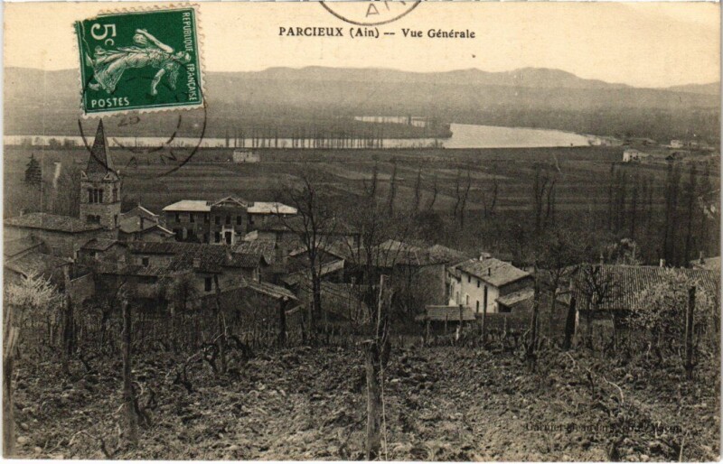 Carte postale ancienne Parcieux Vue Generale France à Parcieux