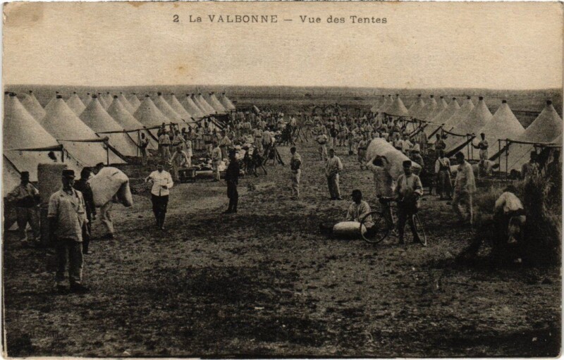 Carte postale ancienne La Valbonne Vue des Tentes France