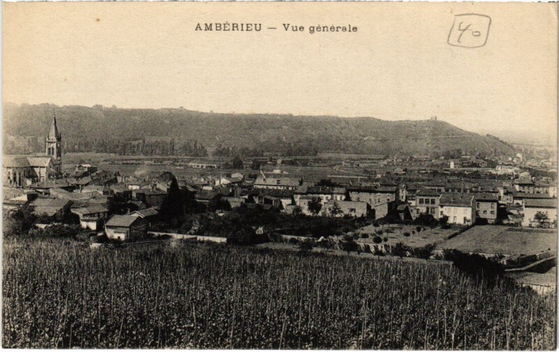 Carte postale ancienne Amberieu Vue Generale France