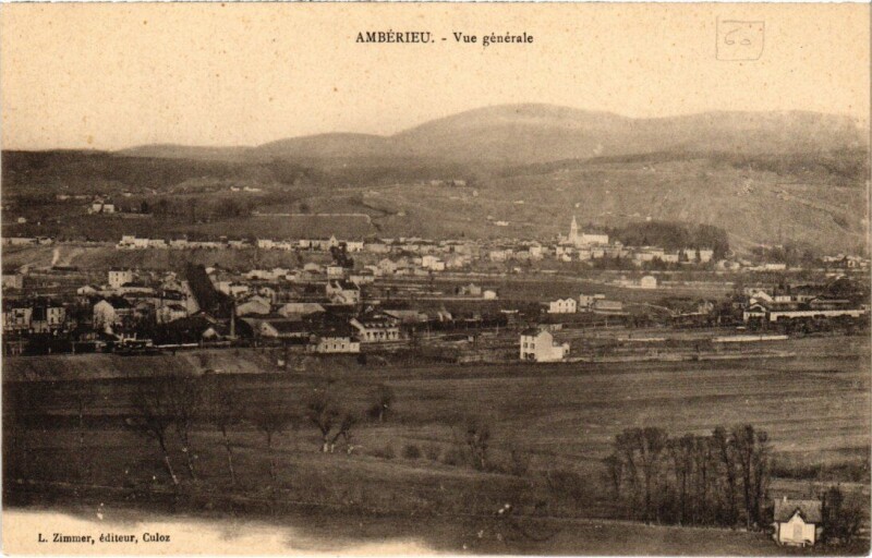 Carte postale ancienne Amberieu Vue Generale France