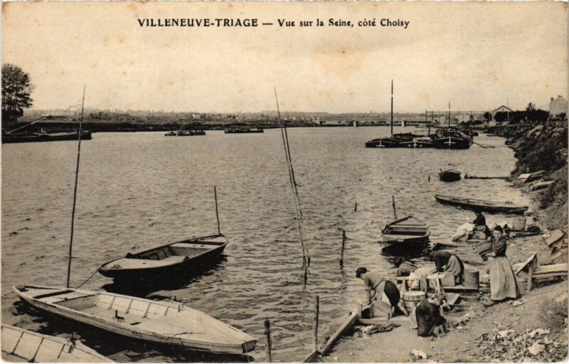 Carte postale ancienne Villeneuve le Roi vue sur la Seine à Villeneuve-le-Roi