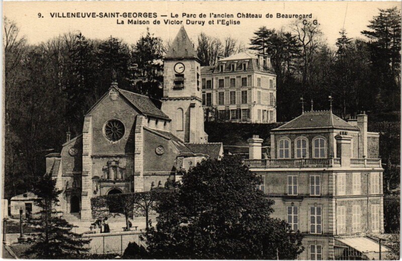 Carte postale ancienne Villeneuve Saint-Georges Le Parc de l'ancien Chateau Beauregard à Villeneuve-Saint-Georges