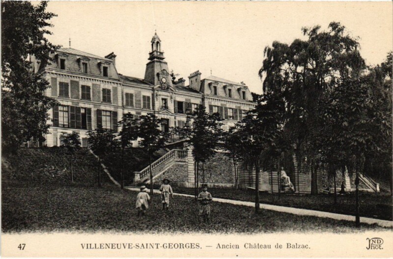 Carte postale ancienne Villeneuve Saint-Georges Ancien Chateau de Balzac à Villeneuve-Saint-Georges
